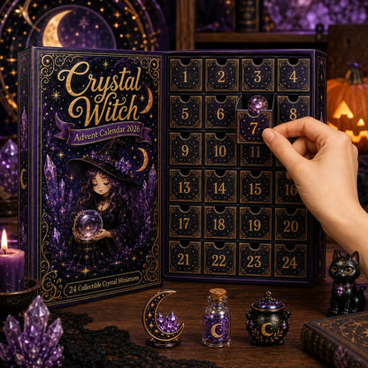 🔮 2026 Crystal Witch Advent Calendar | 24 Days of Mystical Miniatures, Crystal-Inspired Surprises & Witchy Fantasy Charm ✨