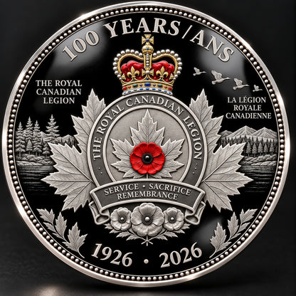 Royal Canadian Legion 100th Anniversary Commemorative Coin