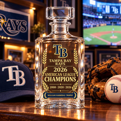 Tampa Bay Rays 2026 American League Champions Collectible Decanter – 2008 · 2020 · 2026