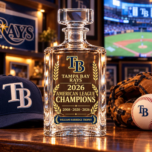 Tampa Bay Rays 2026 American League Champions Collectible Decanter – 2008 · 2020 · 2026