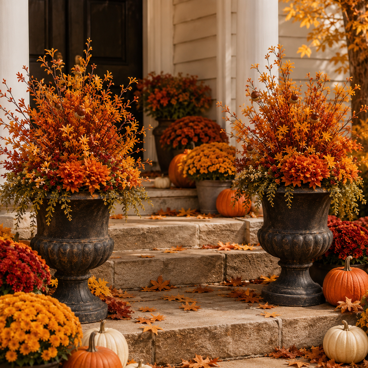 3-Piece Artificial Fall Acorn Floral Stem Set – 16.5-Inch Rustic Autumn Picks