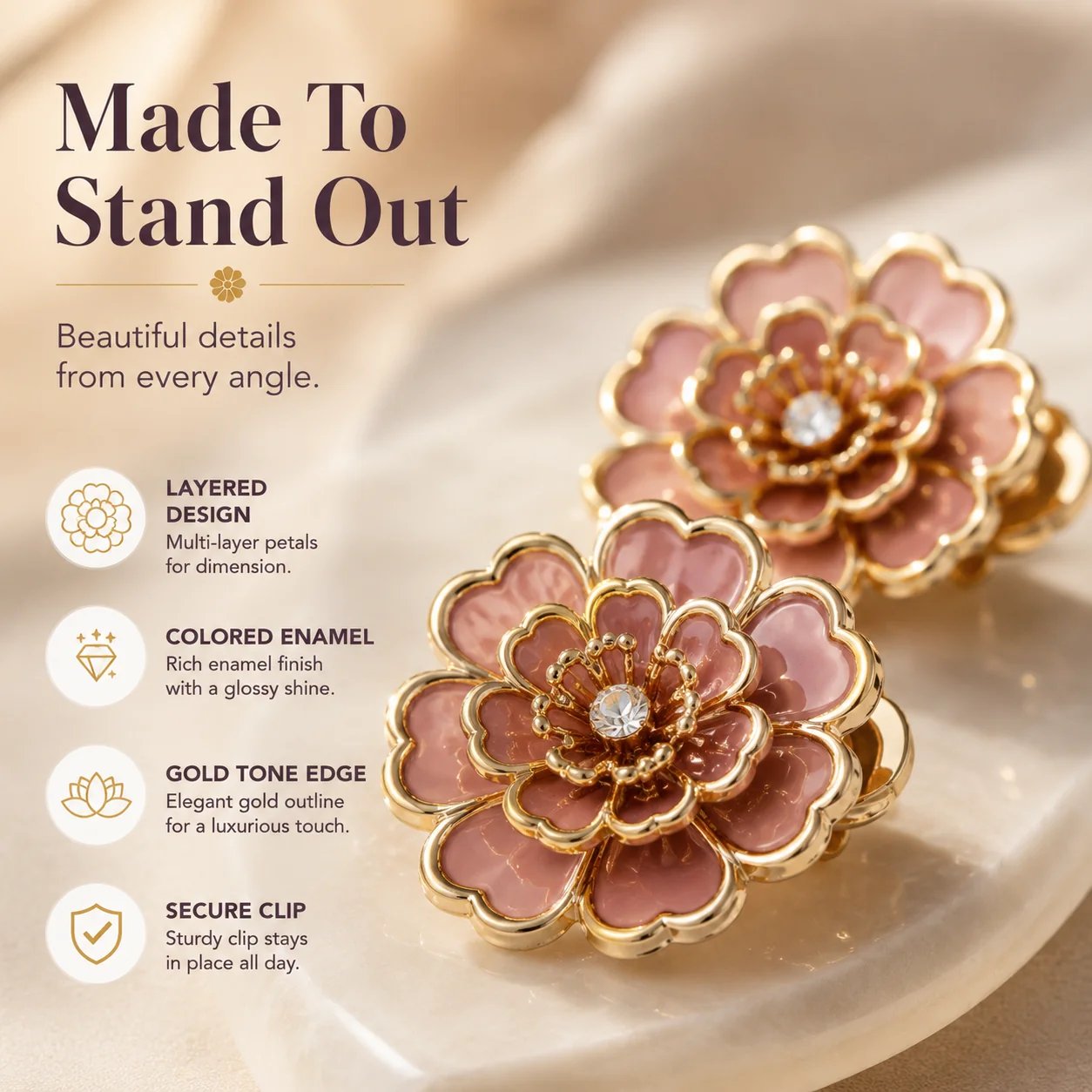 🌸 Flower Button Covers – Instant No-Sew Shirt & Blouse Upgrade