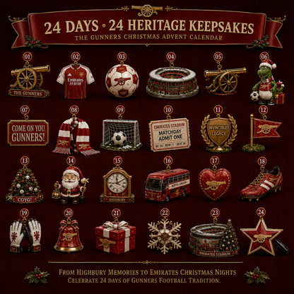 ⚽🔴 24 Days of Red & White Glory – North London Football Christmas Collector Countdown