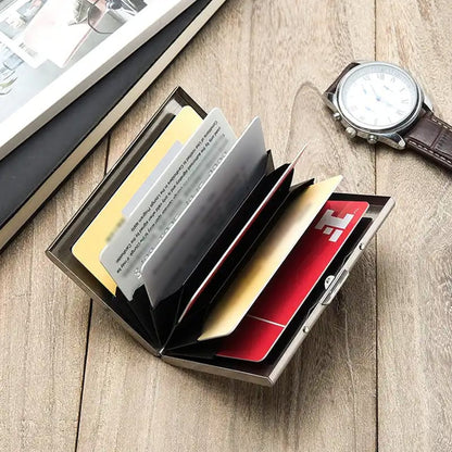 💳 Stainless Steel RFID-Blocking Card Holder
