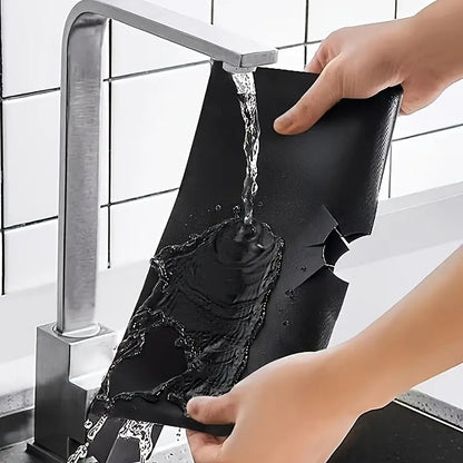 🍳♻️ Reusable Gas Stove Burner Liners – 4PCS Trimmable Non-Stick Stovetop Protectors