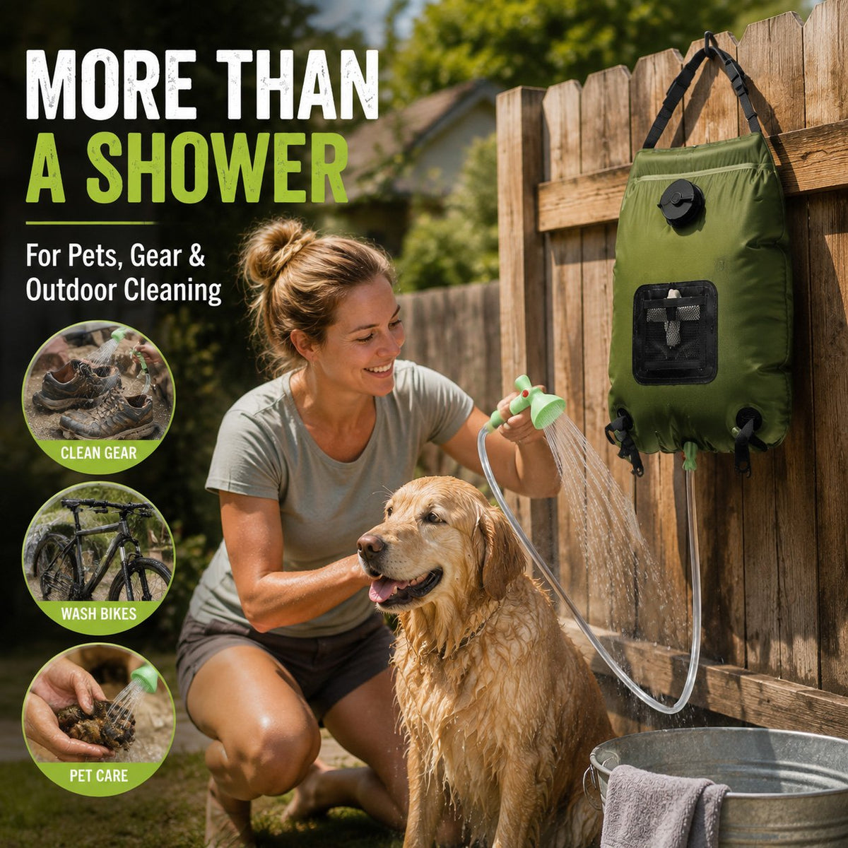 ⭐☀️ Portable Solar Camping Shower Bag