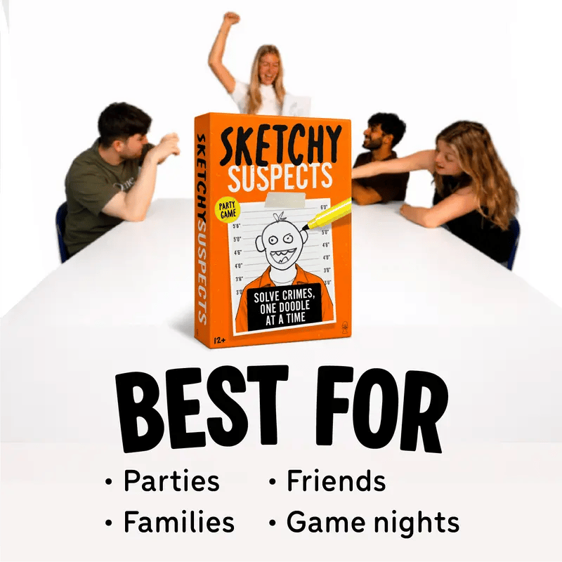 🔥 LAST DAY 49% OFF – 🚨 Sketchy SuspectsTM Police Sketch Party Game | Hilarious Drawing & Guessing Game for Ages 12+, 2+ Players, Family Nights & Parties ✏️😂