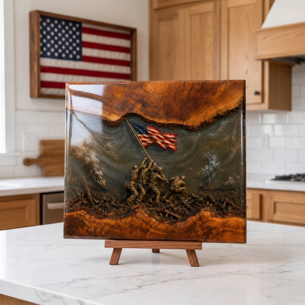 🇺🇸 Handcrafted Veteran Memorial Display Board – A Proud Tribute to Service, Freedom & Sacrifice 🎖️🦅