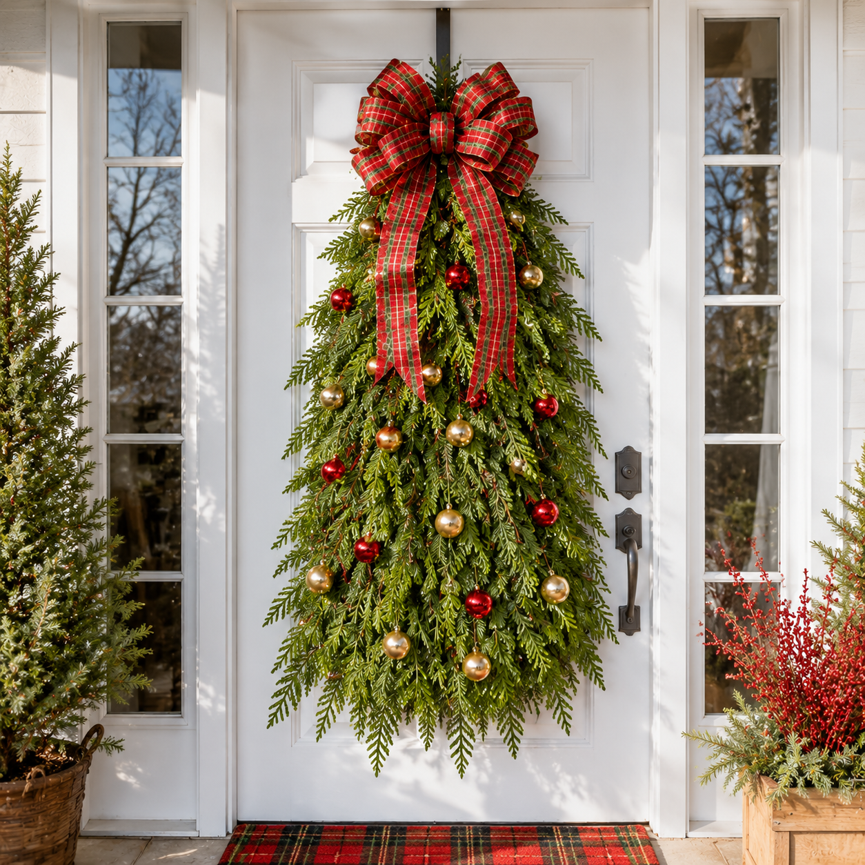 🔥Christmas Sale 50% OFF 🎄Handmade Christmas Tree Wreath for Front Door