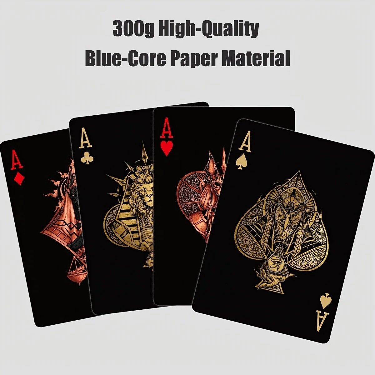 🃏👑 Black-Gold Egyptian Mythology Playing Cards