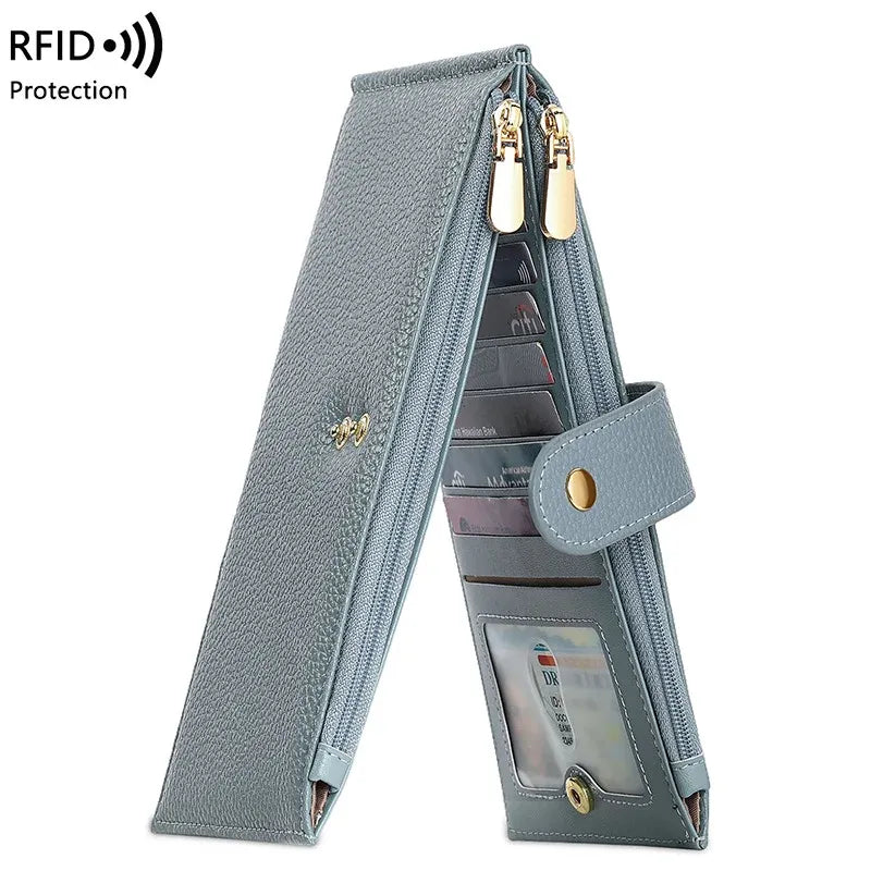 Women's RFID Blocking Leather Wallet – Slim Bifold Wallet