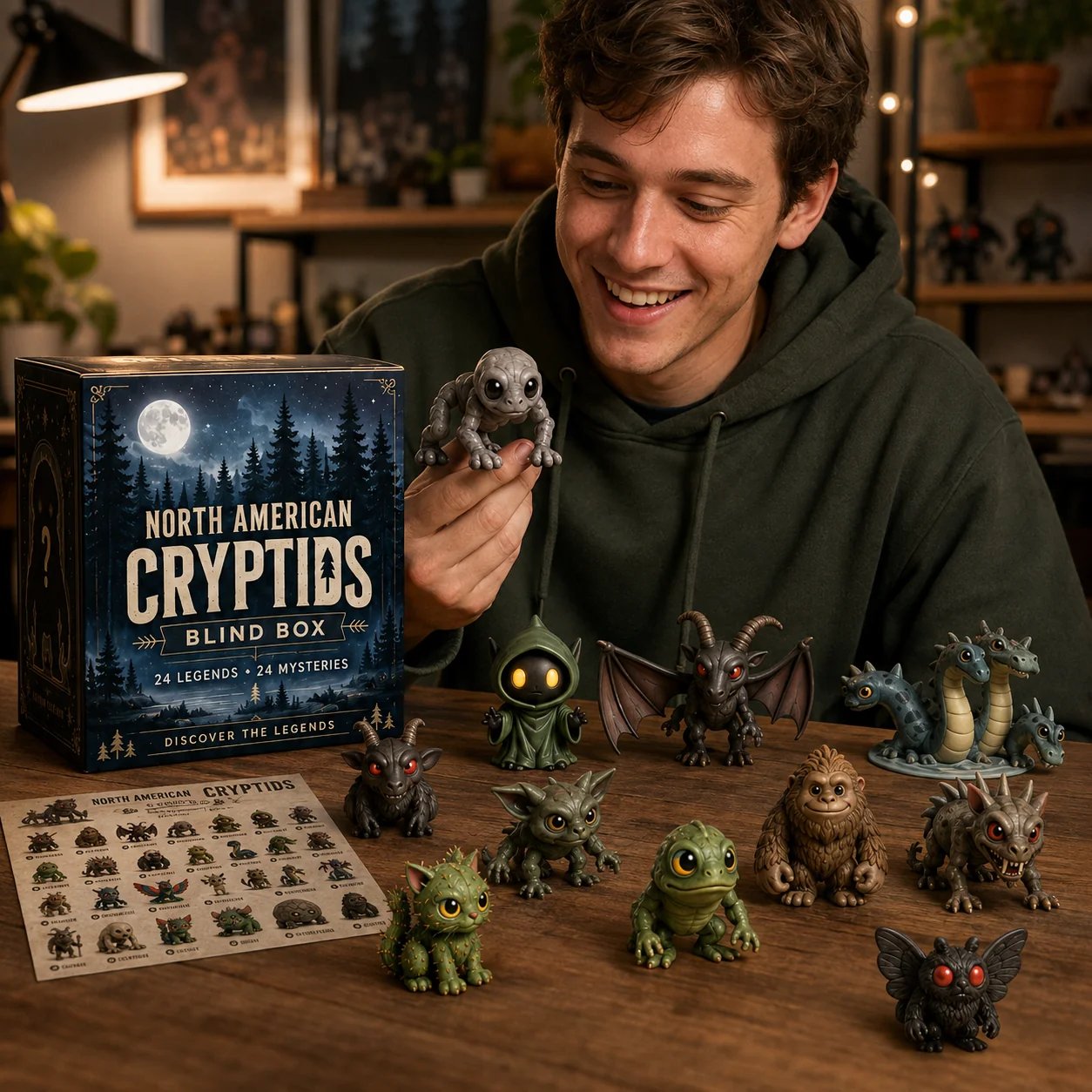 👁️North American Cryptids Blind Box – Complete 24-Piece Collection • 24 Legends • 24 Mysteries👹