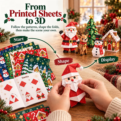 🎄✨ Create Your Own Christmas Magic – Easy 3D Layered Paper Craft Kit for Beginners