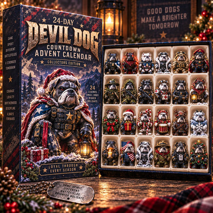 🐾🔥 Devil Dog 24-Day Christmas Countdown Advent Calendar