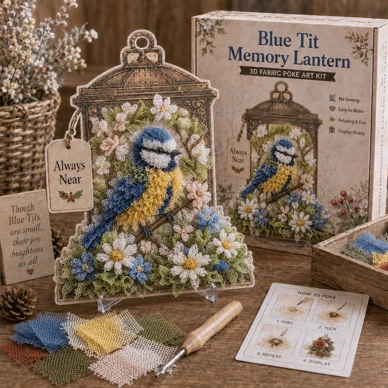 🔥🎁🕊️ Always Near 3D Fabric Poke Art Memory Lantern Kit