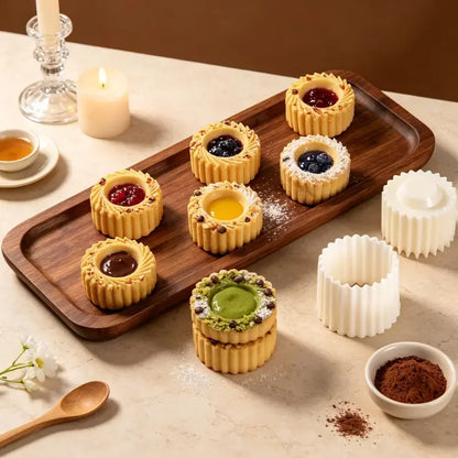 Sunflower & French Lace Round Mooncake Mold Set – Food-Grade Easy Release DIY Pastry Tool