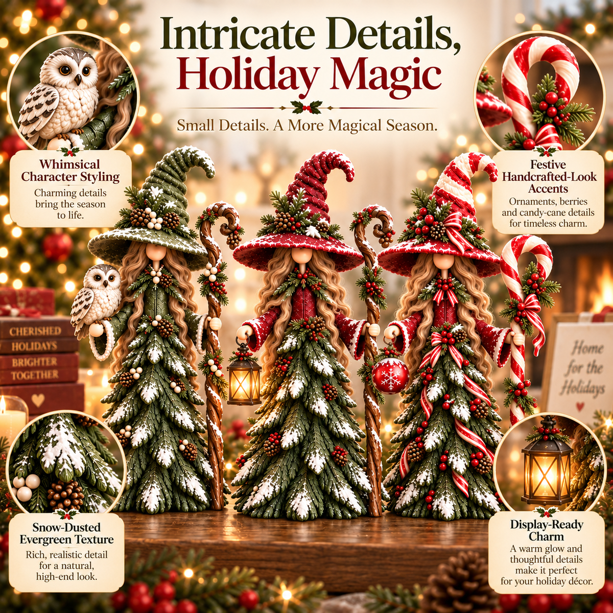 🧙‍♀️🎄Magical Christmas Witch Figurines