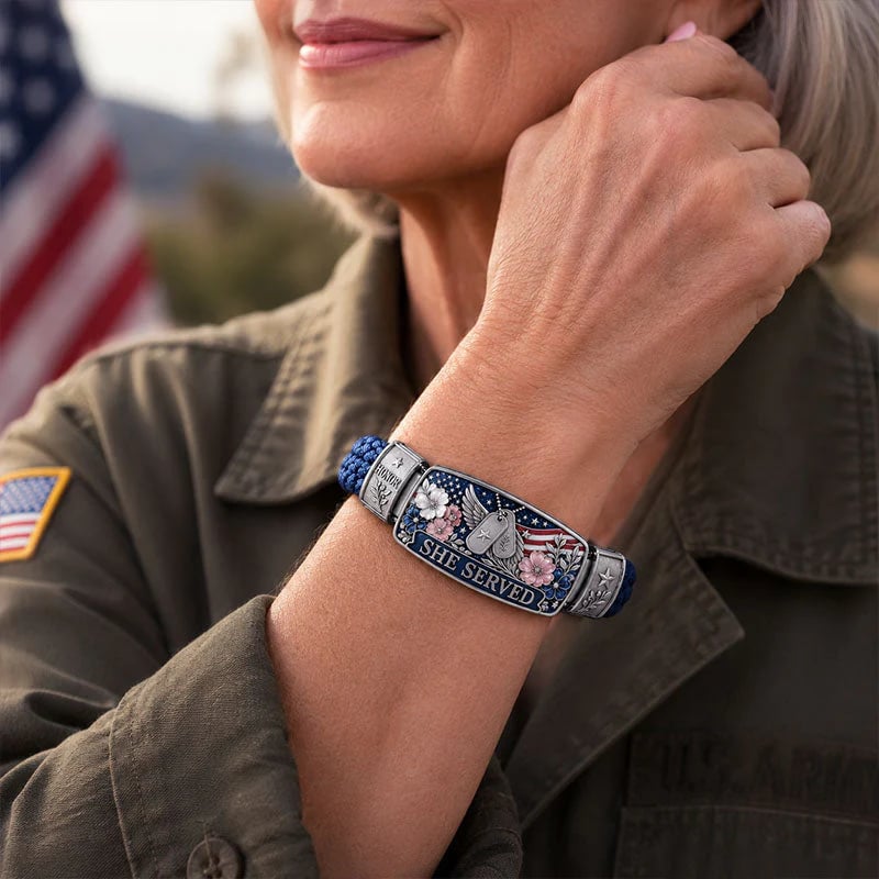 💙🎖️ She Served. She Sacrificed. She Inspires. | Women's Veteran Keepsake Bracelet