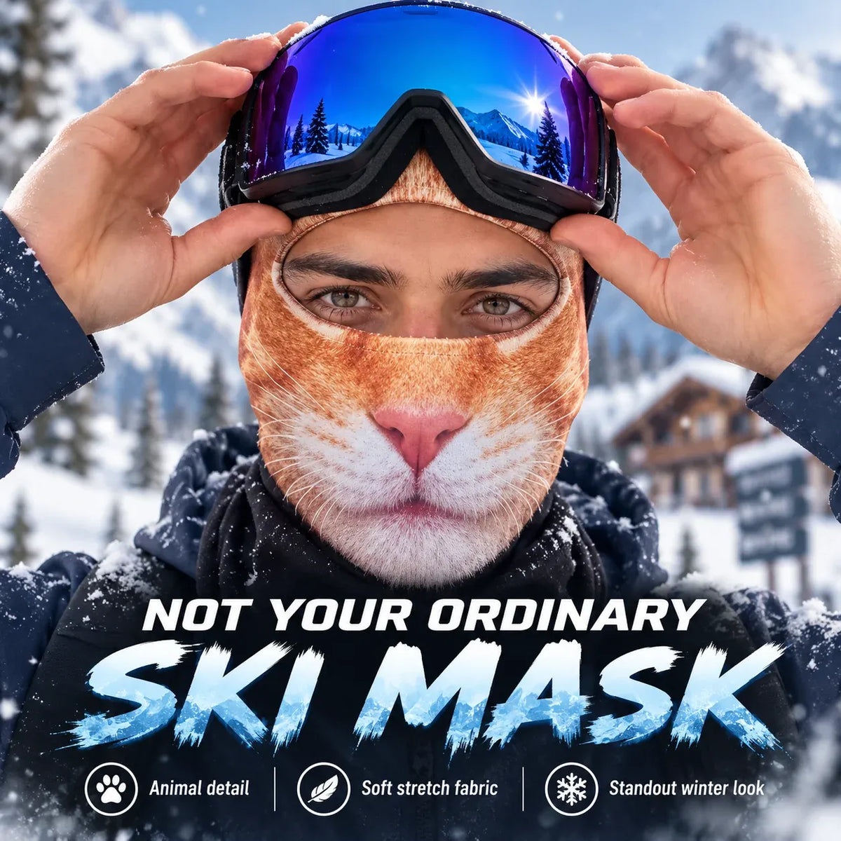⏳ 49% OFF –🦊 Funny Animal Face Ski Mask |The Funniest Winter Balaclava Everyone Will Ask About