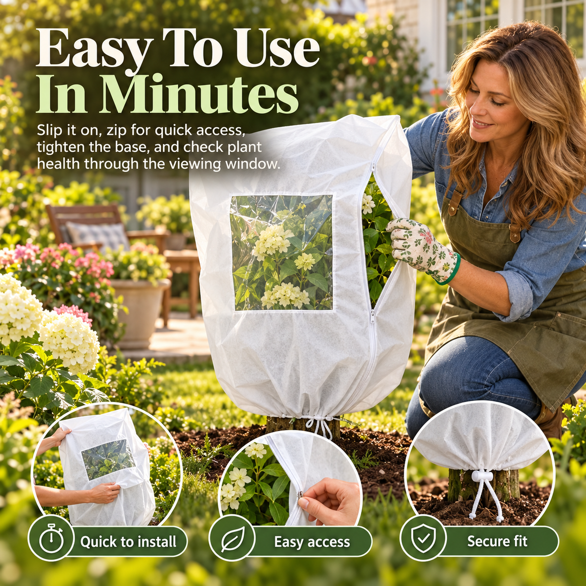 ✨ Plant Frost Cover Nonwoven Reusable Warm Shrubs Blanket