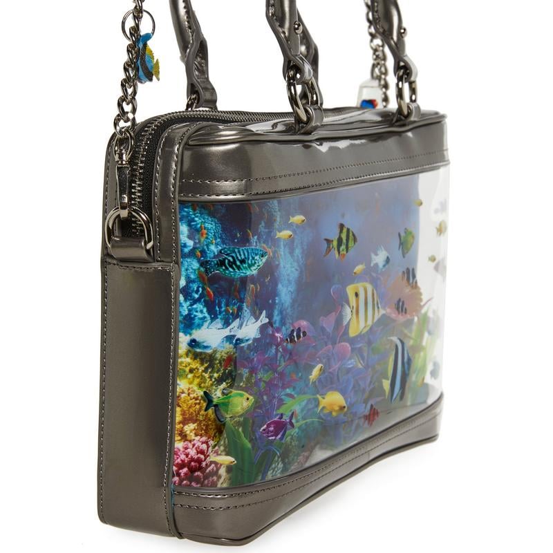 3D Tropical Aquarium Handbag – Convertible Crossbody & Top-Handle Purse