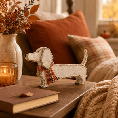 Autumn Dachshund Wooden Decor