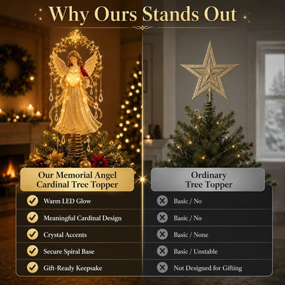 🎄✨ Glowing Christmas Tree Crown Collection – Angel, Cardinal & Winter Keepsake Designs