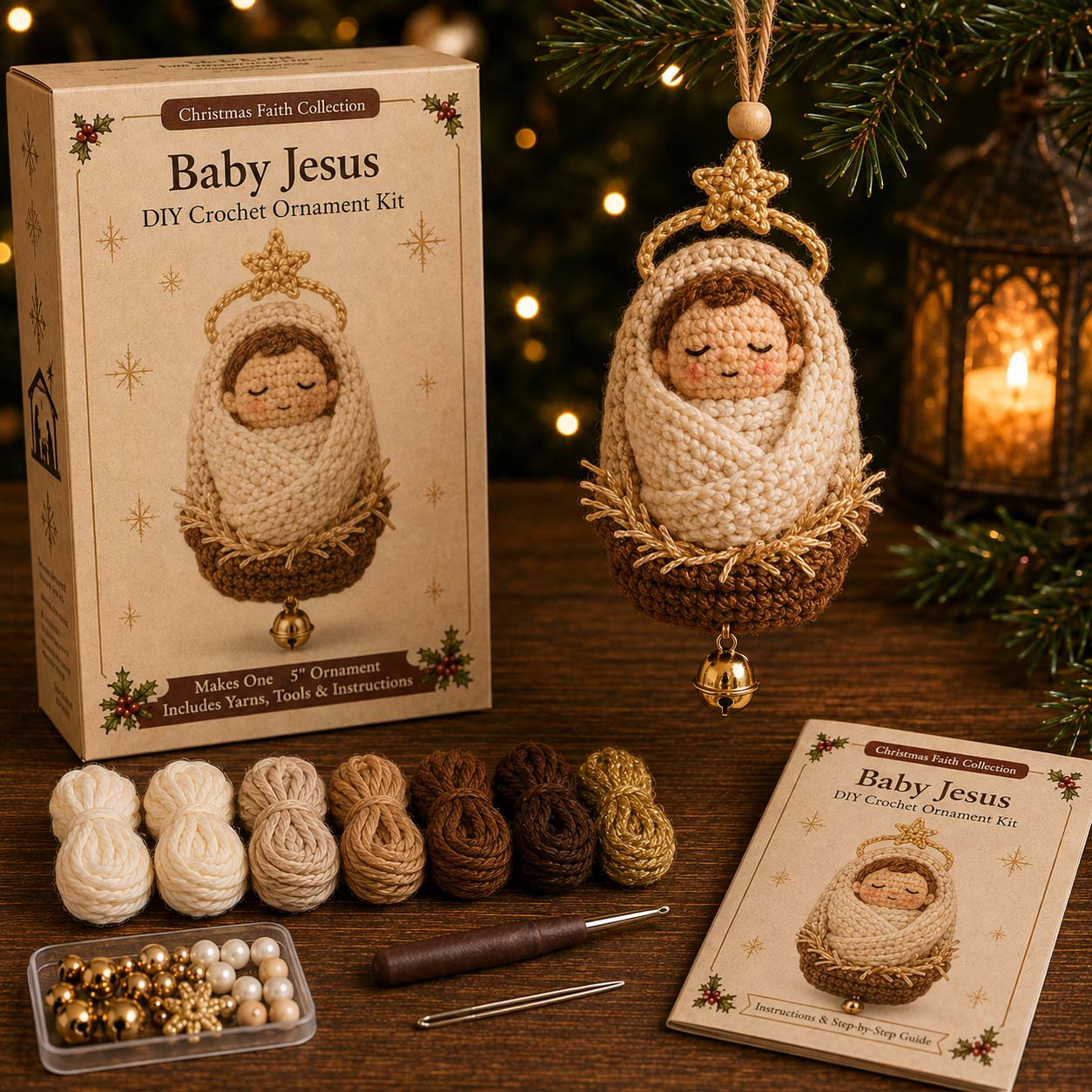 🎄 Christmas Character Fabric Ornament DIY Kit