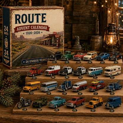 ✨ Route 66 Centennial Advent Calendar – 24 Days of American Road Legends | 1926–2026 Collector’s Edition