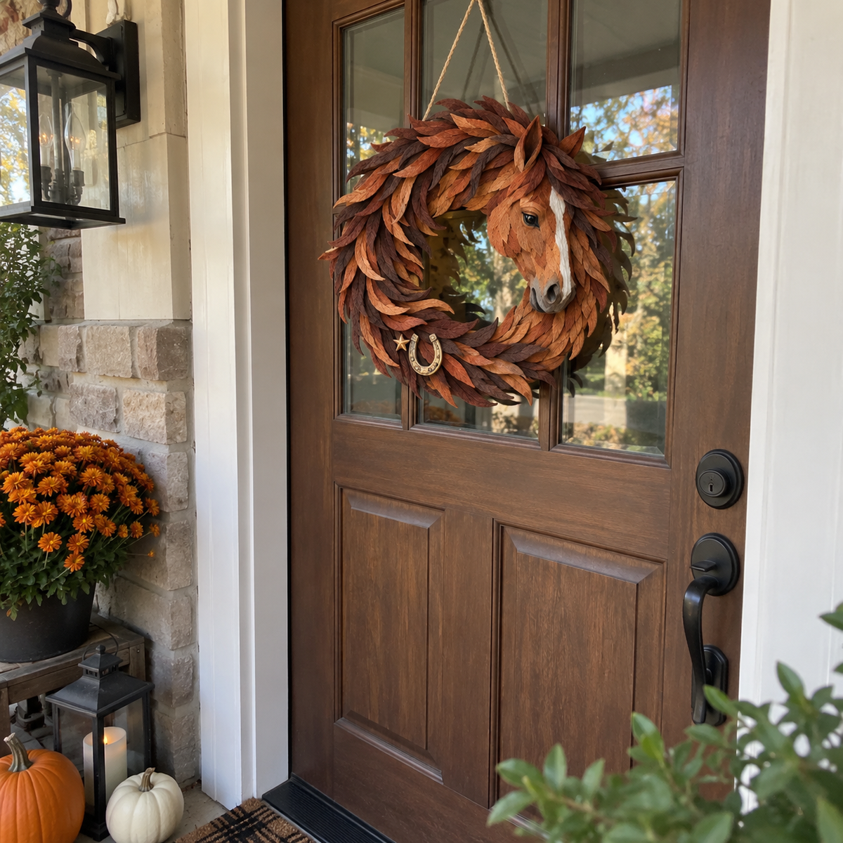 🐴 Rustic Horse Wreath