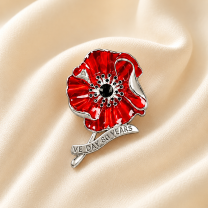 VE Day 80th Anniversary Poppy Brooch