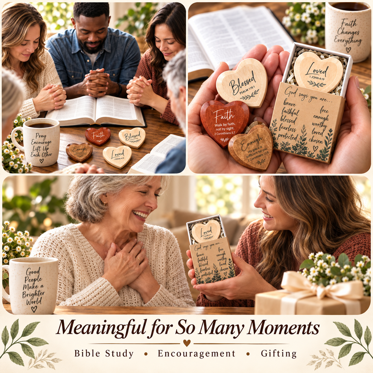 Christian Pocket Heart Gift Set – 12 Meaningful Gifts of Faith & Encouragement