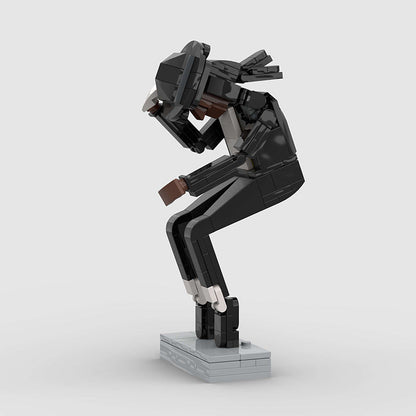 Building Block Toy for Assembling M.J., Classic Dance Pose Figure, Tribute to a Legendary Icon, Gift for M.J. Fans