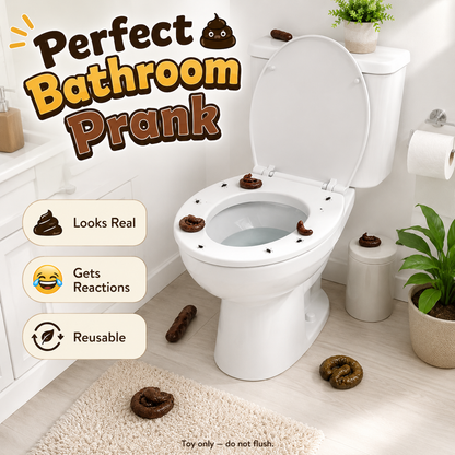 🔥7PCS Realistic Fake Poop Prank Set – Hilarious Gag Gift for Parties & Office