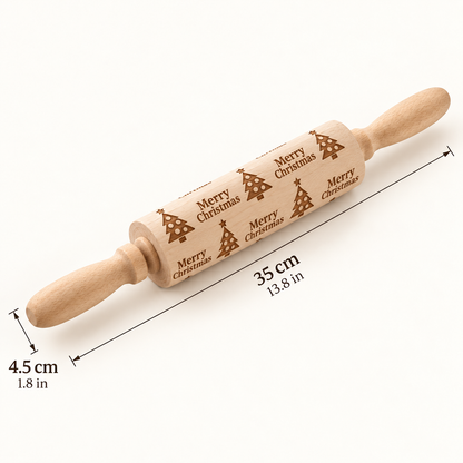 🍪🎄 Patterned Cookie Baking Roller – 100+ Designs for Festive Homemade Treats