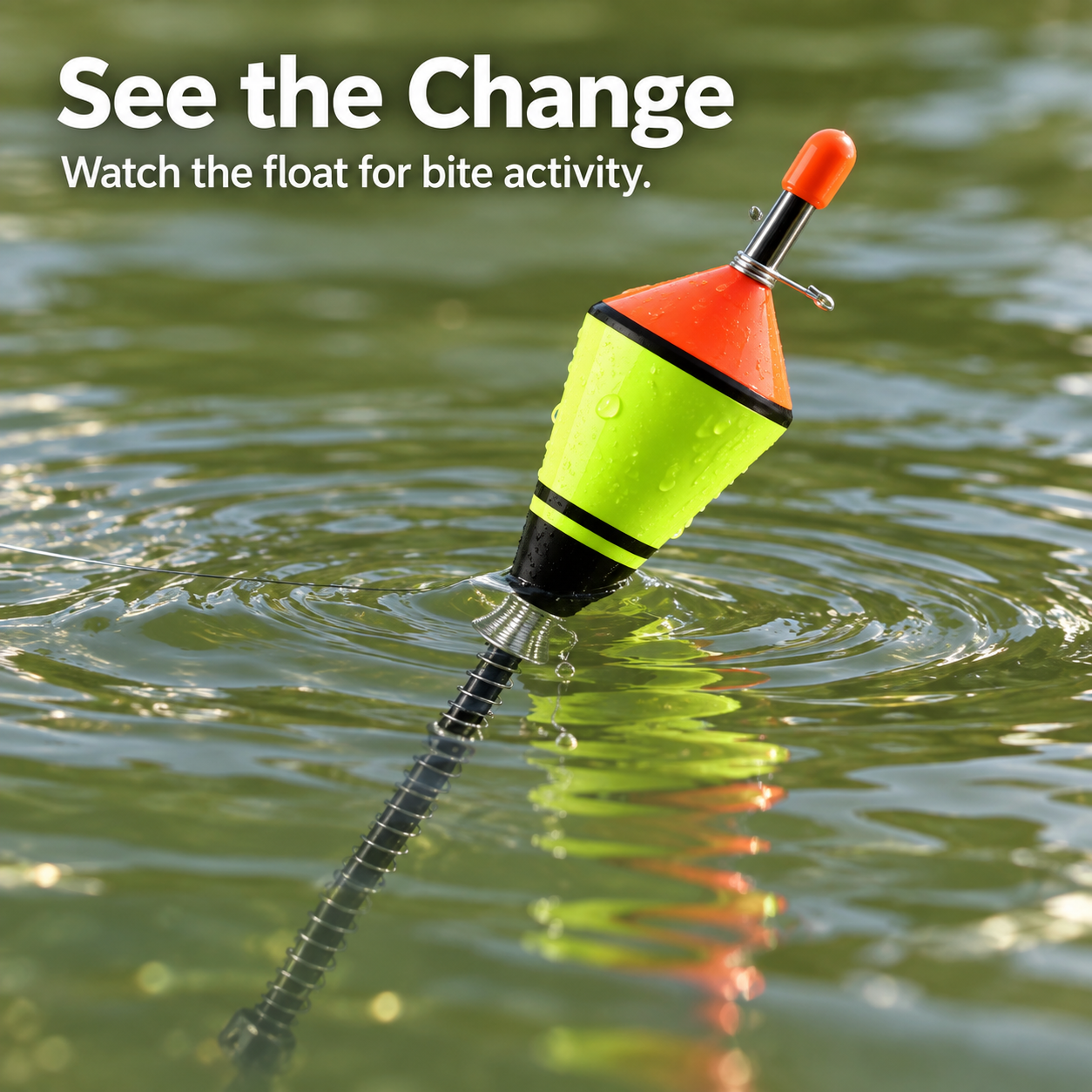 Spring-Loaded Fishing Float with Adjustable Sensitivity