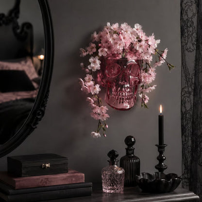 Gothic Skull Wall Vase