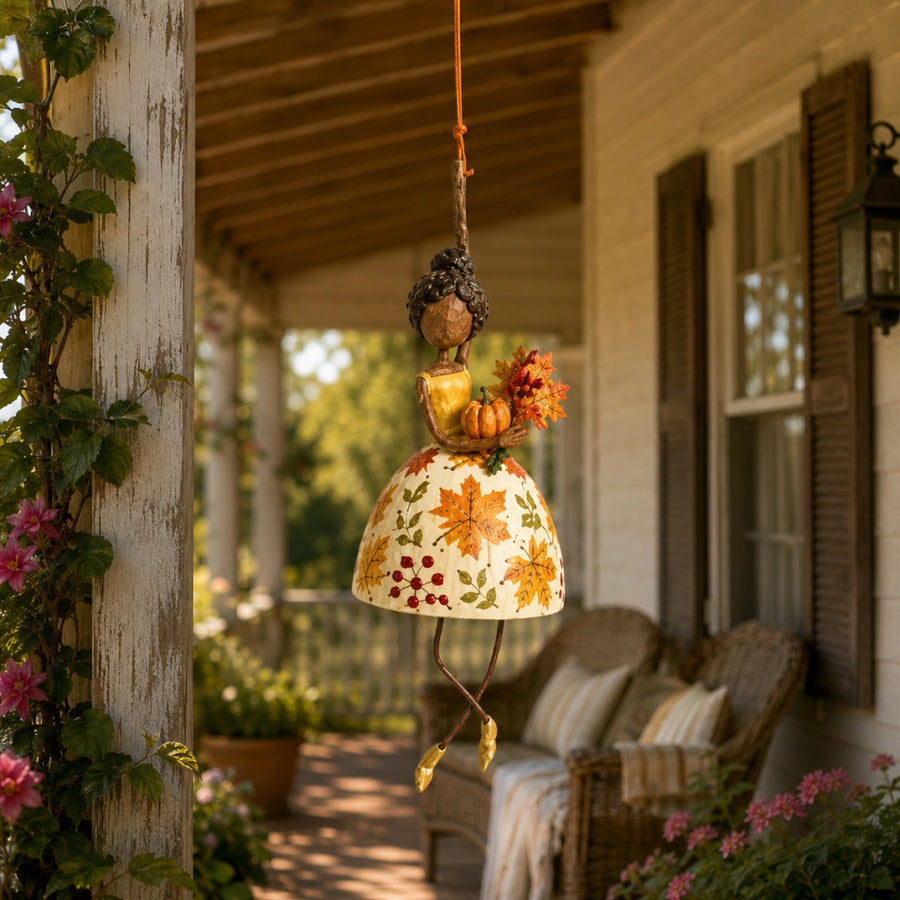 Flower Lady hanging in a bright enclosed porch