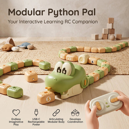 🐍🧲 Remote-Controlled Magnetic Feeding Snake Game – Chase, Collect & Play