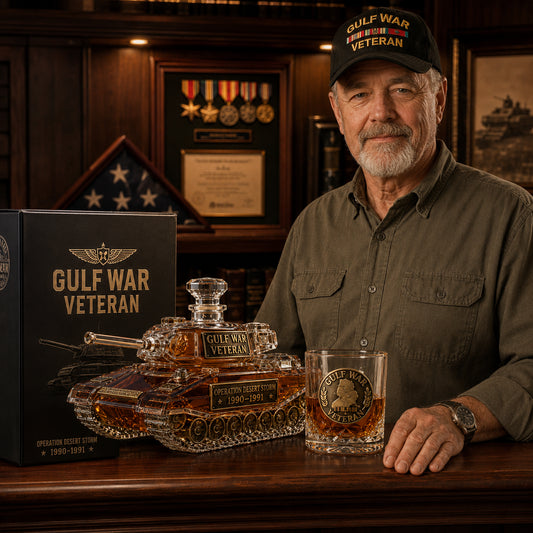🔥Last Day 49% OFF - 🎖️Premium Crystal Whiskey Decanter & Glass Tribute Collection