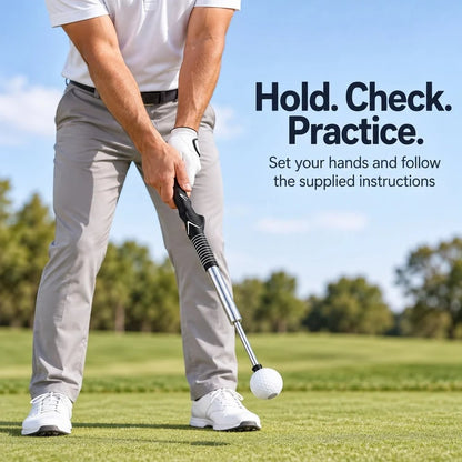 💥🏆Golf Grip Practice Tool with Contoured Handle and Ball End