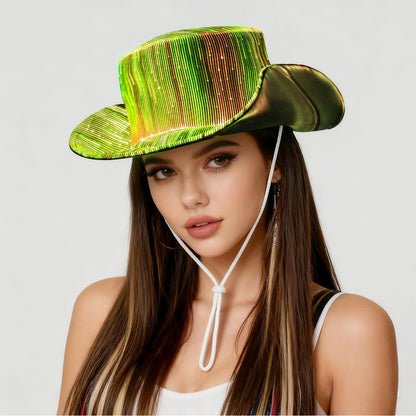 LED Light Up Cowboy Hat