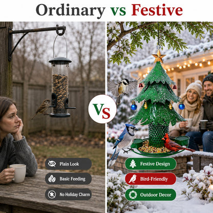 Christmas Tree Bird Feeder 🎄 Festive Backyard Holiday Decor
