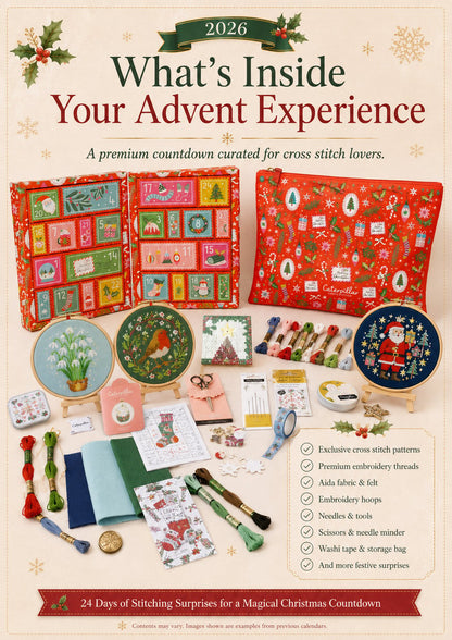 🎁Last Day 49% OFF-🎄🧵 2026 Cross Stitch Advent Calendar Box 🎁✨