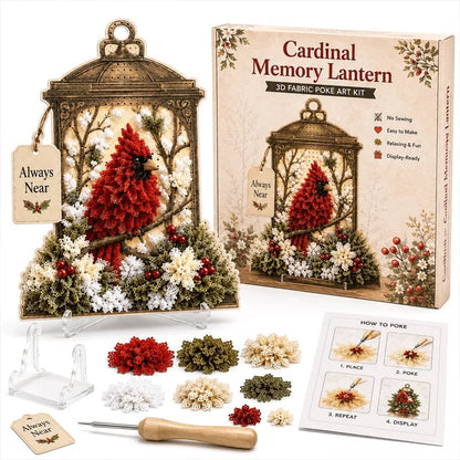 🔥🎁🕊️ Always Near 3D Fabric Poke Art Memory Lantern Kit