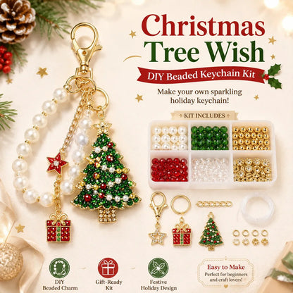 🎄✨ Holiday Bead-It-Yourself Charm Kit – Festive Keychains & Bag Accessories