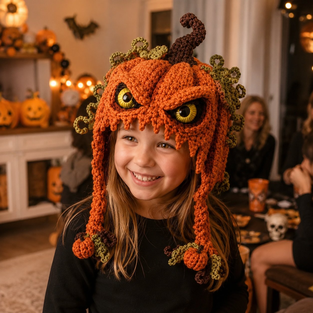 🎭🎃 Halloween Monster Hood DIY Crochet Kit | Premium Soft Yarn Materials with Step-by-Step Guide DIY Handmade Wearable Character Hood 🧶✨