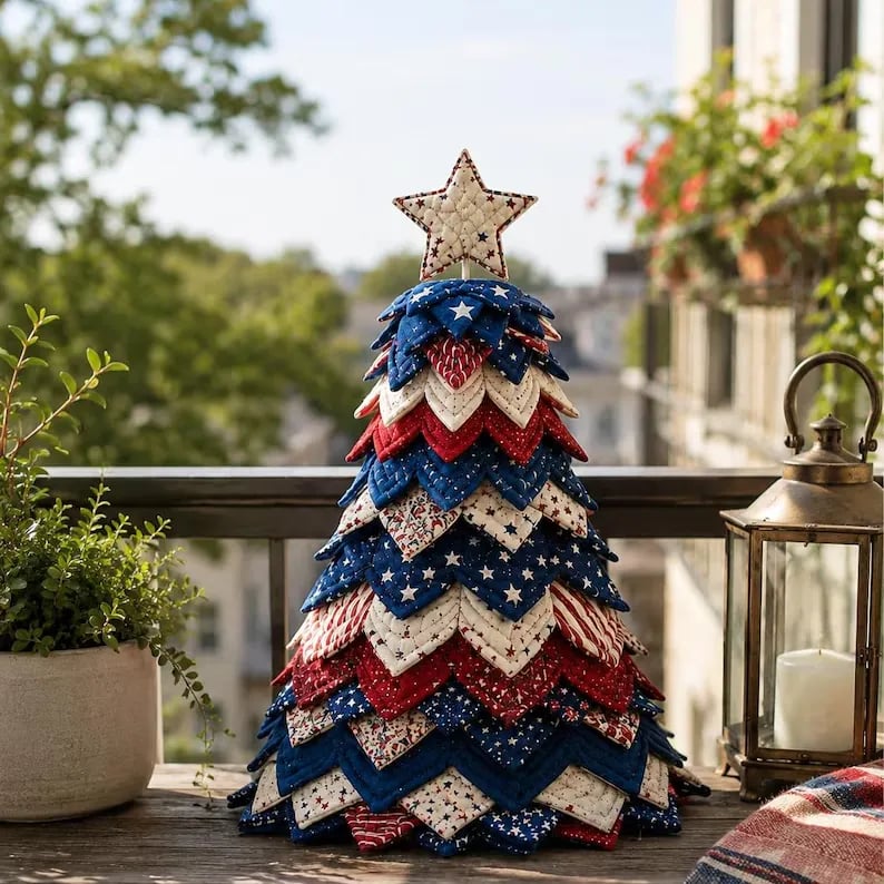🇺🇸🎄❤️Americana Christmas Tree Quilt Kit | Create a Patriotic Holiday Masterpiece