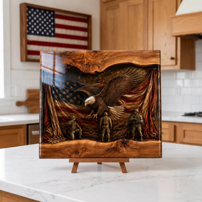 🇺🇸 Handcrafted Veteran Memorial Display Board – A Proud Tribute to Service, Freedom & Sacrifice 🎖️🦅