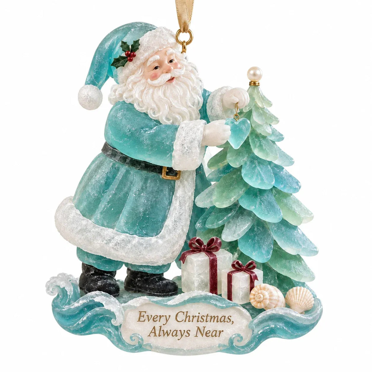 🎄Coastal Santa Christmas Ornament